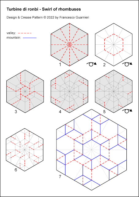 origami CP, Turbine di rombi - Swirl of rhombuses by Francesco Guarnieri