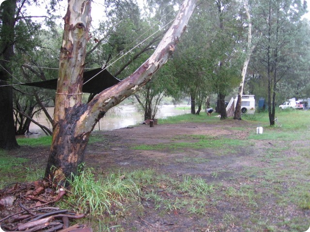 Gwydir River Campground - the flood develops - Taken by Mal & Kerry