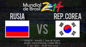 resultado final Rusia vs Corea