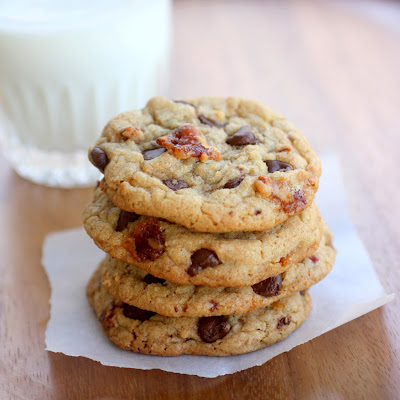 chocolate chip cookies with bacon. chocolate chip cookies