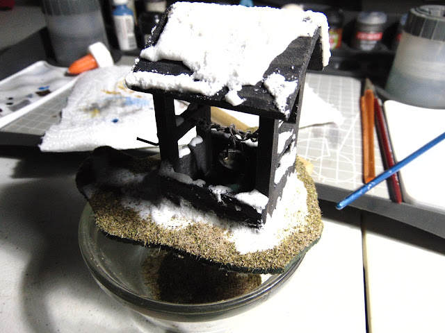 Frostgrave Well Snow and Flock Layering