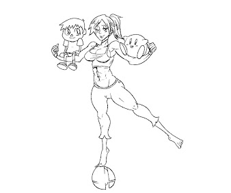 #18 Wii Fit Trainer Coloring Page