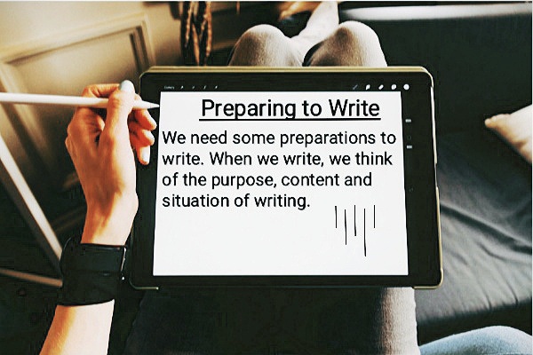 Preparing to write