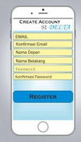 Tampilan Konsep Aplikasi pada Tombol Create Account