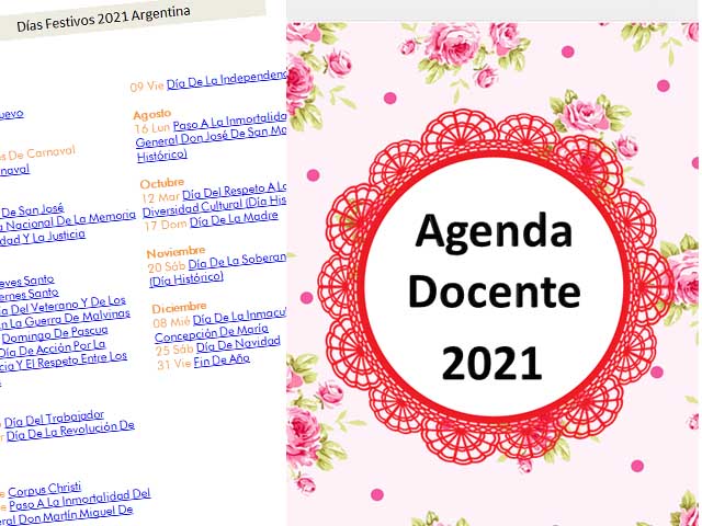 Agenda Docente Floral 2021 - 177 páginas