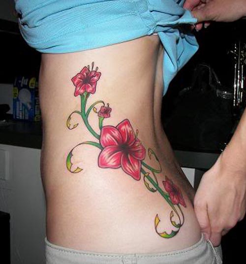 Beautiful hibiscus tattoo Designs for women
