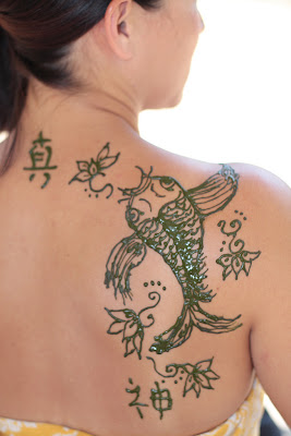 Koi Fish Elegant Tattoo on Girls 3