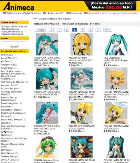 figuras Hatsune Miku Vocaloid