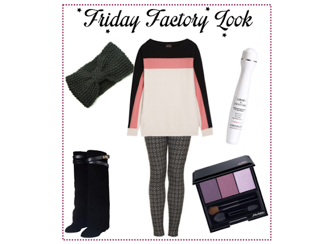 Sweater Fendi, Legging Topshop, Palette Shiseido, Bottes PersunMall