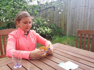 Top Ender looking serious whilst playing Happy Families