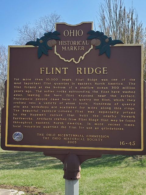 Ohio Historical Marker at Flint Ridge State Memorial Park