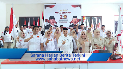 Peringati Hut Gerindra Ke 15 Tahun, Ketua Dpc Gerindra Pinrang Siap Menangkan Prabowo Di Pilpres