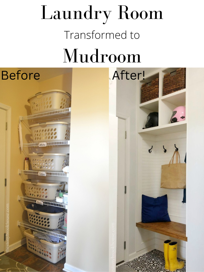 Laundry Room Transformed to Mudroom
