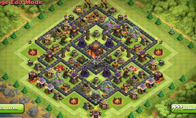 Diseños de aldeas. Ayuntamiento Nivel 9, Famirng, Clash of Clans, Ayuntamiento Anti Faming, Anti 3 Estrellas los mejores diseños de aldea, mejores bases defensivas, las mejores, bases, defensa, ataque, mejor aldea para guerra, mejores diseños de guerra, recursos, diseño de aldea farming, mejor coleccion de bases, farming, ayuntamiento, almacenes, castillo del clan, proteger, edificios defensivos, base