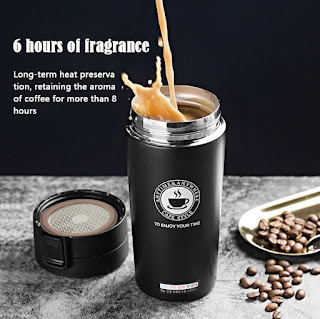 Coffee Cup Tea Mug Double Layer Stainless Steel Vacuum Insulated Metal Thermos