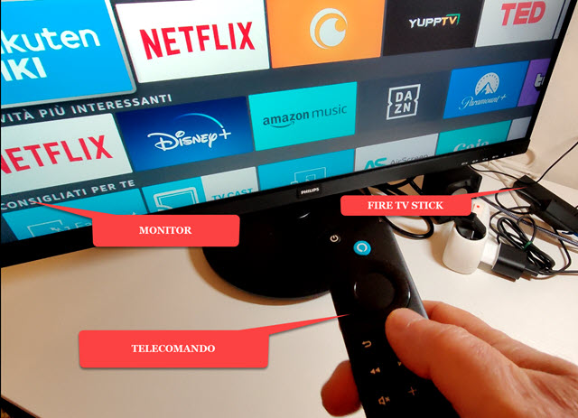 installare fire tv stick in un monitor