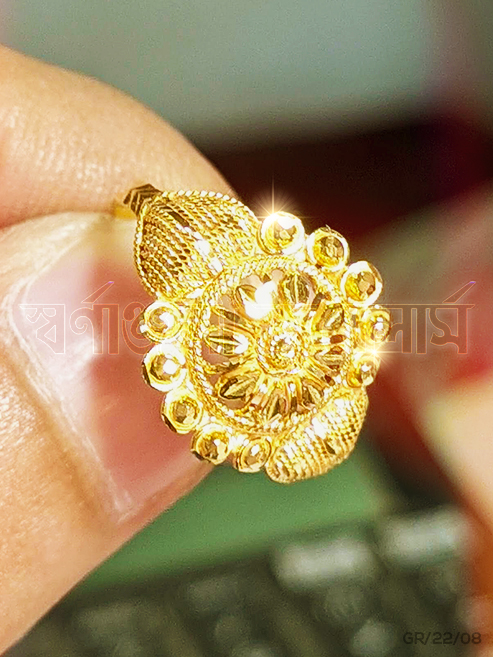 ৩ আনা মেয়েদের নতুন আংটি কিনুন (3 Ana/3 Gram Women Gold Ring) 18/21/22 Karat KDM Price in Bangladesh