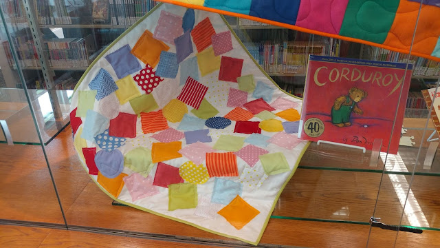 Crazy applique quilt from Corduroy book