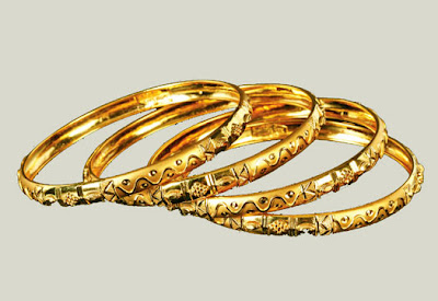 Stylish Gold Bangles Designs 2012