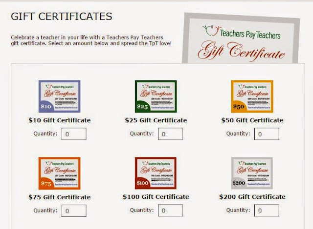 http://www.teacherspayteachers.com/Gift-Certificate