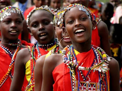 Maasai tribe young girls