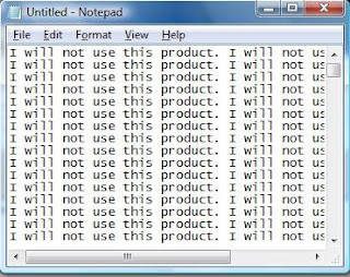 I Will Not Use Notepad