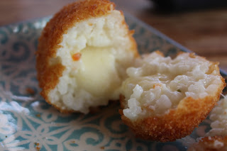 arrancini con mozzarella