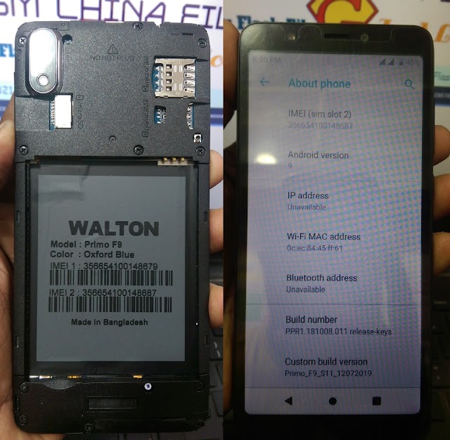 Walton Primo F9 Flash File | Stock Rom Customer Care File