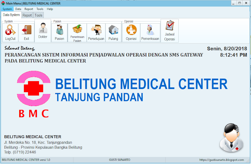 Sistem Informasi Penjadwalan Operasi dengan SMS Gateway pada Belitung Medical Center