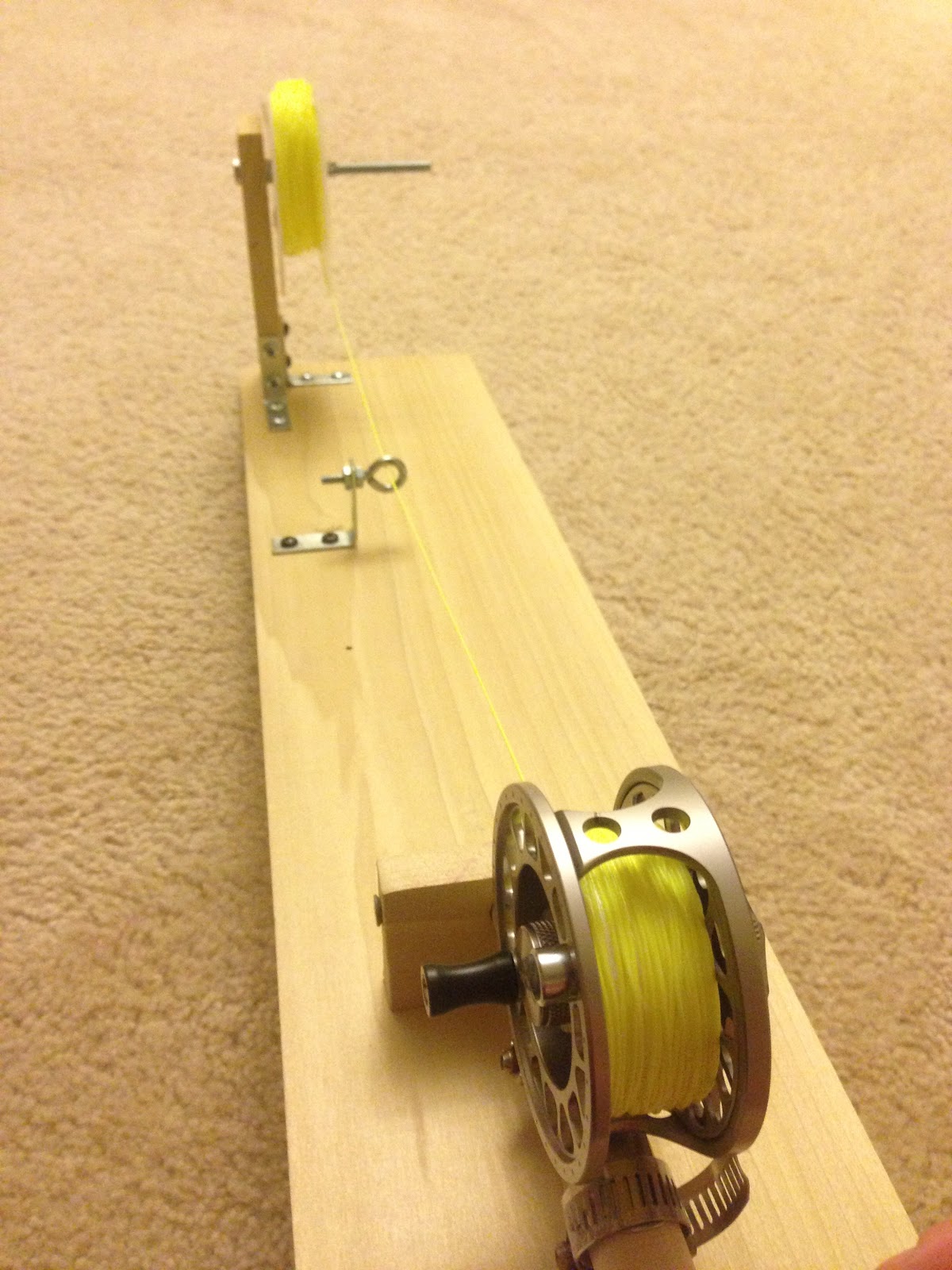 Tight Lined Tales of a Fly Fisherman: DIYReel Spooling Station