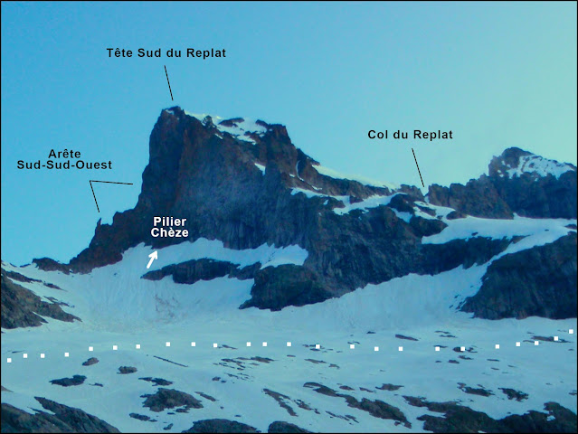 Arête SSO et pilier Chèze de la Tête Sud du Replat