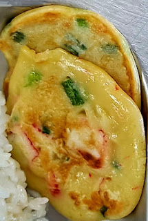 Imitation crab meat pancake