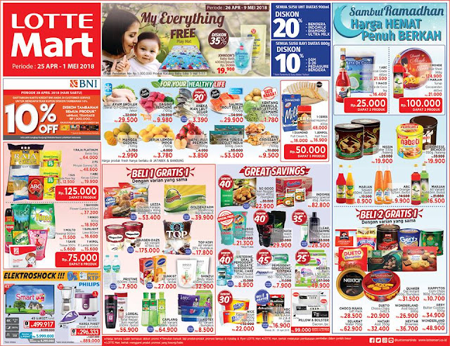 Harga Promo LOTTEMART Hypermarket Akhir Pekan 25 April - 01 Mei 2018