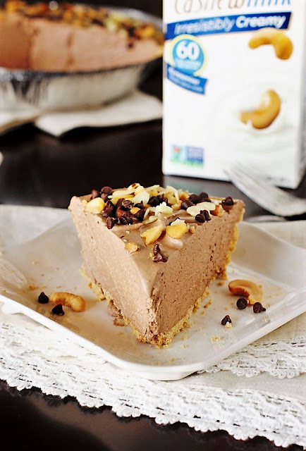 Chocolate Mousse Pie with Cashew Milk or Almond Milk Image