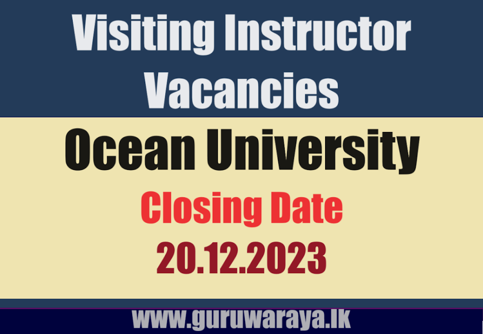 Visiting Instructor Vacancies - Ocean University