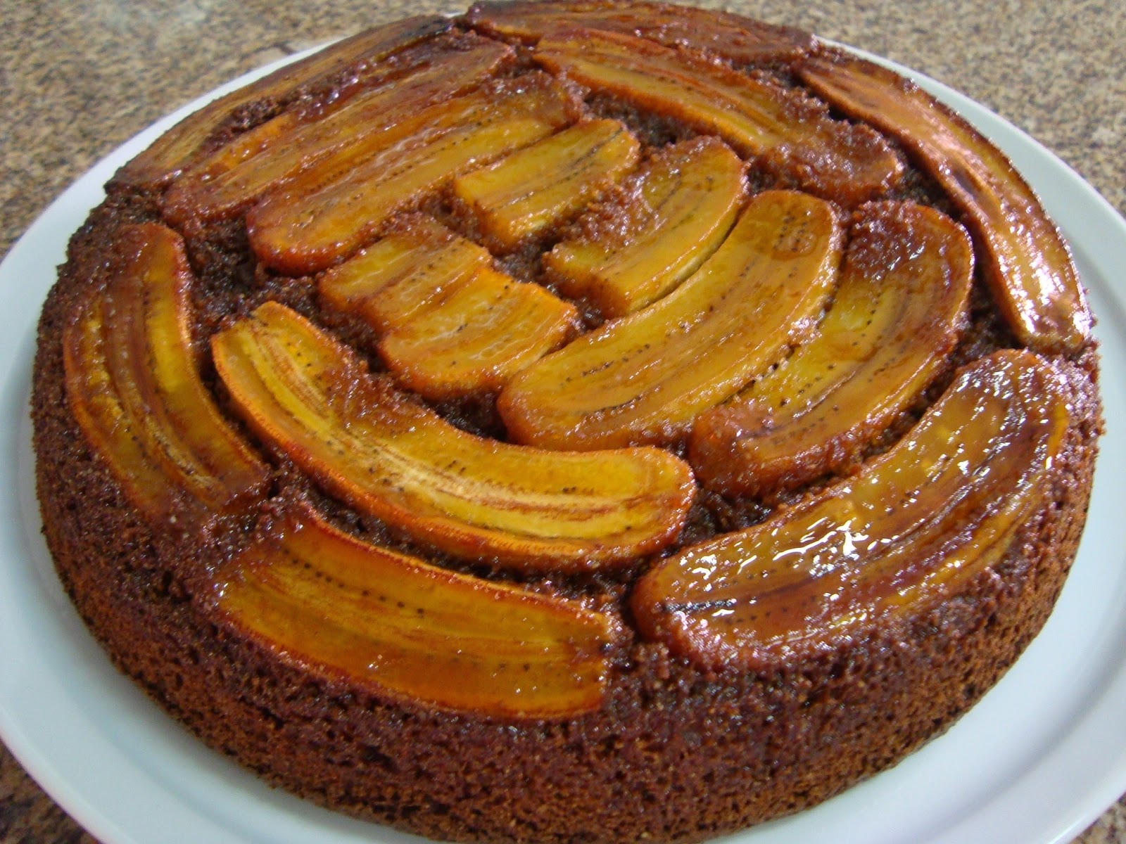 Receitas Integrais Faceis Bolo De Banana Caramelizada