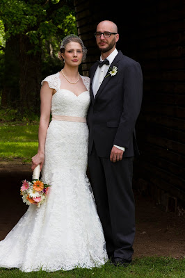 bride and groom serious photo