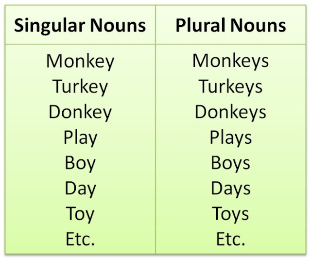 Singular Nouns Dengan Akhiran Huruf Y = + s