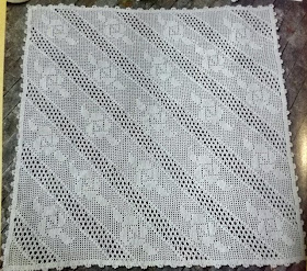 Tapete de Croche ou toalha de mesa de crochê com gráfico