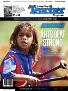 Australian Teacher Magazine 2012-10 - November 2012 | ISSN 1839-1206 | TRUE PDF | Mensile | Professionisti | Tecnologia | Educazione
Distributed monthly to government, Catholic and independent schools, in print and tablet formats, Australian Teacher Magazine is hugely relevant to all parts of the education sector.
As the No.1 source of spin-free news, Australian Teacher Magazine provides a real voice for more than 240,000 educators Australia wide, with a CAB audited printed distribution of 42,444 copies and a digital audience of 10,000 on iPad and Android.
Engaging and informative, the magazine provides balanced coverage on the issues affecting the sector and success stories direct from schools.
The tablet editions of Australian Teacher Magazine allow educators to refer back to previous editions time and again, and to access special content, including extended articles, videos and fact sheets.
Always leading the way, Australian Teacher Magazine was the nation's first education publication to introduce a free tablet edition, with every publication available on iPad, iPhone, iPod, Android Tablets and smartphones.
We engage with our readers. Our annual Education Survey reveals the thoughts and feelings of our community, both about the sector itself and their engagement with Australian Teacher Magazine.
Australian Teacher Magazine is not just No.1 for circulation, it is also the leader in providing relevant and informative content to educators across the nation. With a depth of targeted sections each month, the magazine provides an unrivalled read for the sector and thus a fabulous vehicle for advertisers. The inclusion of specific targeted lift-out magazines further enhances the relevance of Australian Teacher Magazine to educators.