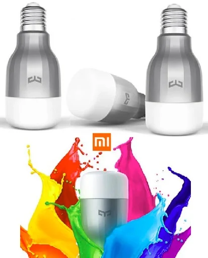 Yeelight Bulbs: Smart Wireless RGBW 9Watts LED Lights - Dimmable Color-Changing Lamps with Voice Control - XiaoMi Brand