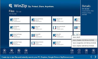 Windows 8 free app WinZip on Windows Store