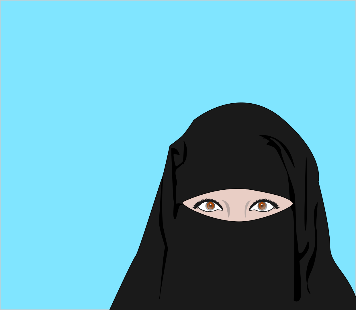 Muslimah Niqab Vektor INKSCAPE Inkscape Make