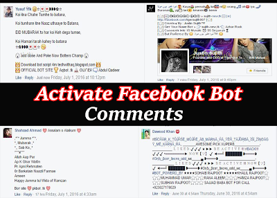 How to activate Facebook bot comments