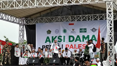 Aksi Damai Peduli Palestina Oleh Masyarakat Kabupaten Banyumas diikuti hampir 27 ribu peserta