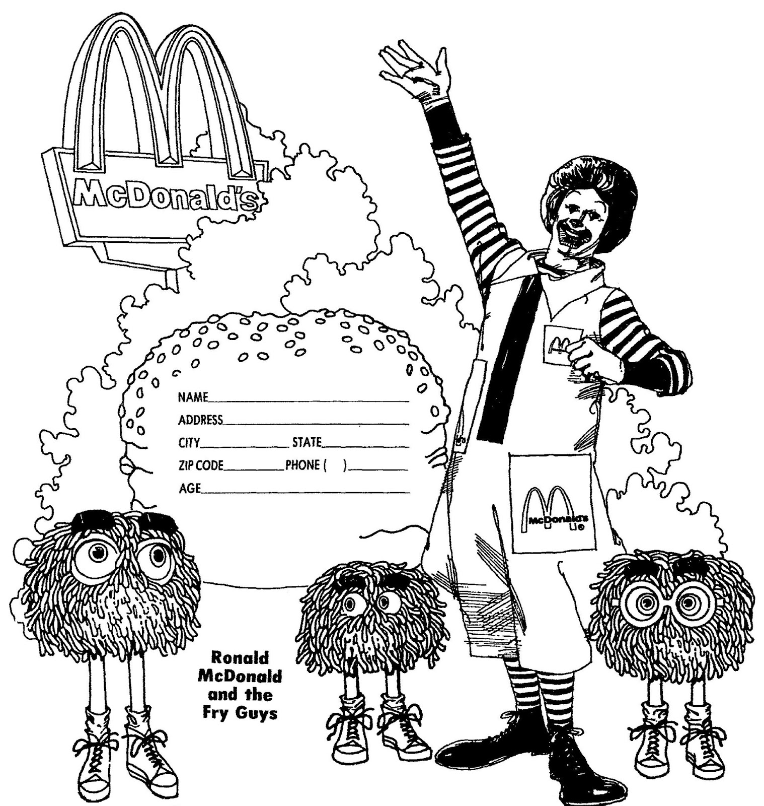 Mostly Paper Dolls Too!: Ronald McDonald and the Fry Guys