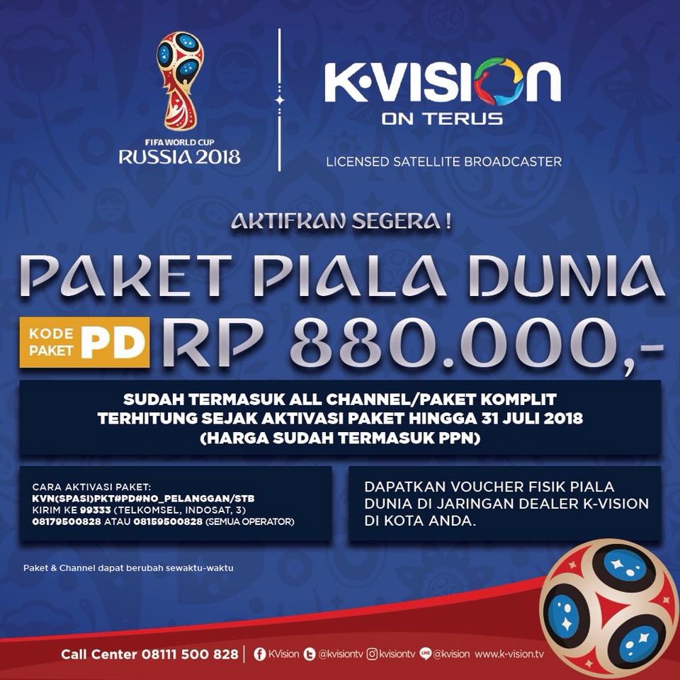 K Vision Merupakan Salah Satu Pemegang Hak Siar Piala Dunia 2018 Di