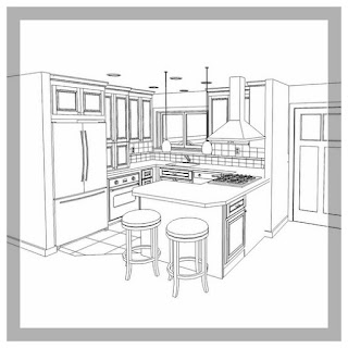 sketsa kitchen set