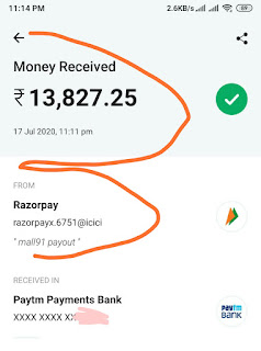 Mall91 App Payment Proof 2020