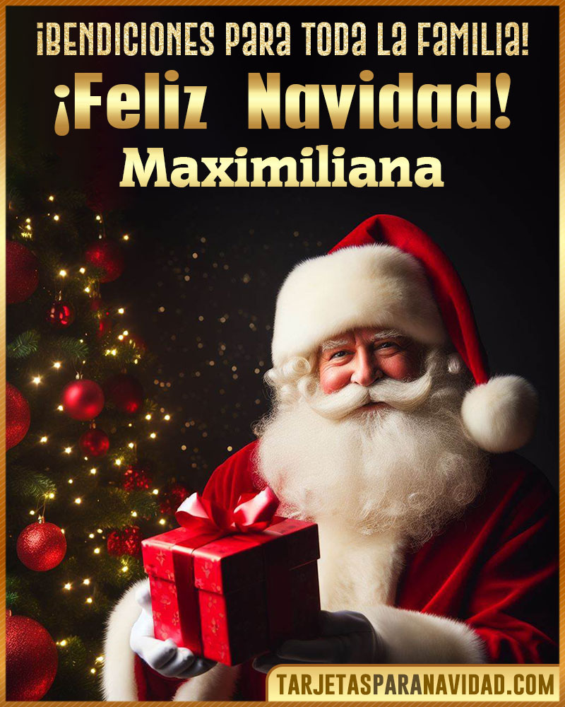 Tarjetas de Papá Noel para Maximiliana